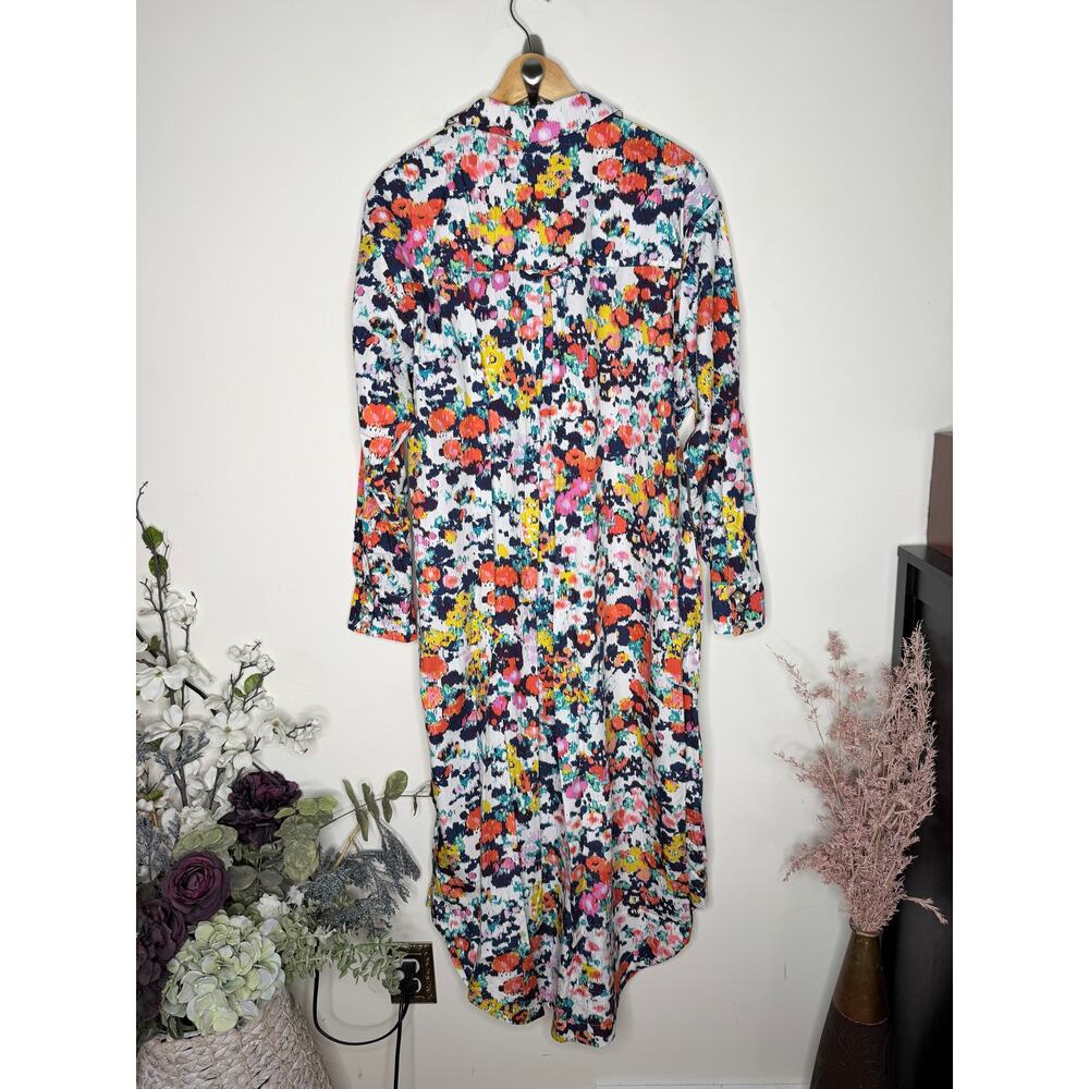 ANTHROPOLOGIE x MAEVE Soren Long-Sleeve Maxi Shirtdress Floral Sz XL $148 {3X32} - Picture 5 of 7